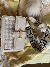 Bolso cuadrado de lana Retro de diseño único, bandolera de hombro elegante, ancho de 20,5 cm, alto de 15cm, grosor de 8cm