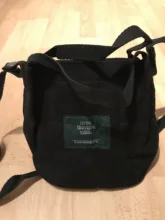 Bolsos de lona Vintage de pana para mujer, de estilo literario y artístico bolso de hombro, sencillo, con hebilla de Color sólido, bolso de tela