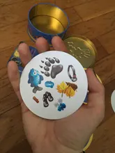 Juego Family Spot It con caja de Metal, tarjeta de juego con garabatos de 83mm, versión en inglés, Artículos populares