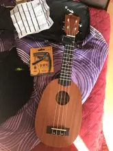 Aiersi-Ukelele Soprano de 21 pulgadas para principiantes, guitarra para chico, cuatro cuerdas de madera, negro, marrón, rosa, Amarillo, Azul, para niños