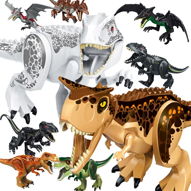 Конструктор Мир Юрского периода динозавр жестокий Раптор T-Rex Triceratops модель