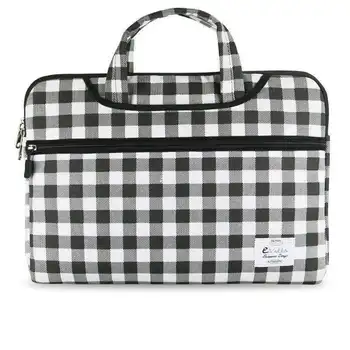 

Case e-vitta chequered black/white-fits laptops up to 15.6 '/39.6 cm-velvet interior-handles hand-tape trolley
