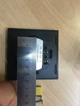 Minitiger-Interruptor táctil para luz de pared, estándar europeo, de lujo, de cristal blanco, 1 entrada y 1 vía