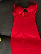 Satin Dress Spaghetti-Straps Newasia Chest Rose-Gold Bodycon Birthday-Party Hollow-Out