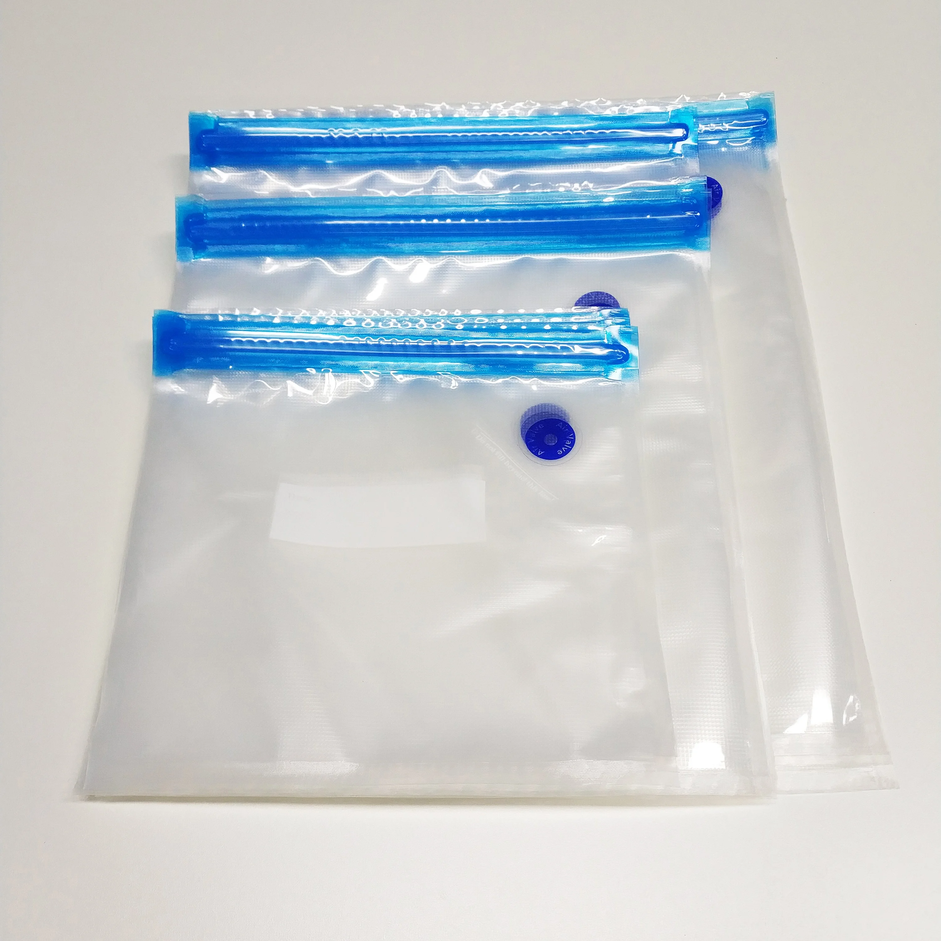 Vacuum Sealer Zip Lock Embossed 15pcs Food Saver Bags Sous Vide Storage Baggies And 2PCS Seal Clips With BPA Free