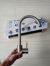 Frap-grifos de acero inoxidable para cocina, mezclador de un solo Mango, de un solo orificio, para fregadero, Y40107