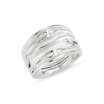 

Silver 925 Sterling Sterling Wrinkled Ring