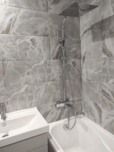 GAPPO-juegos de ducha termostática Grifo de ducha de baño + Grifo de lavabo de latón, Sistema de ducha de bañera en cascada, mezclador termostático