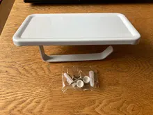 Bathroom Hardware Paper-Holder Phone-Rack Toilet-Shelf Aluminum White/black Space