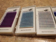 False-Lashes HBZGTLAD Curl 8-15mm Blue Yellow C/D Brand-New