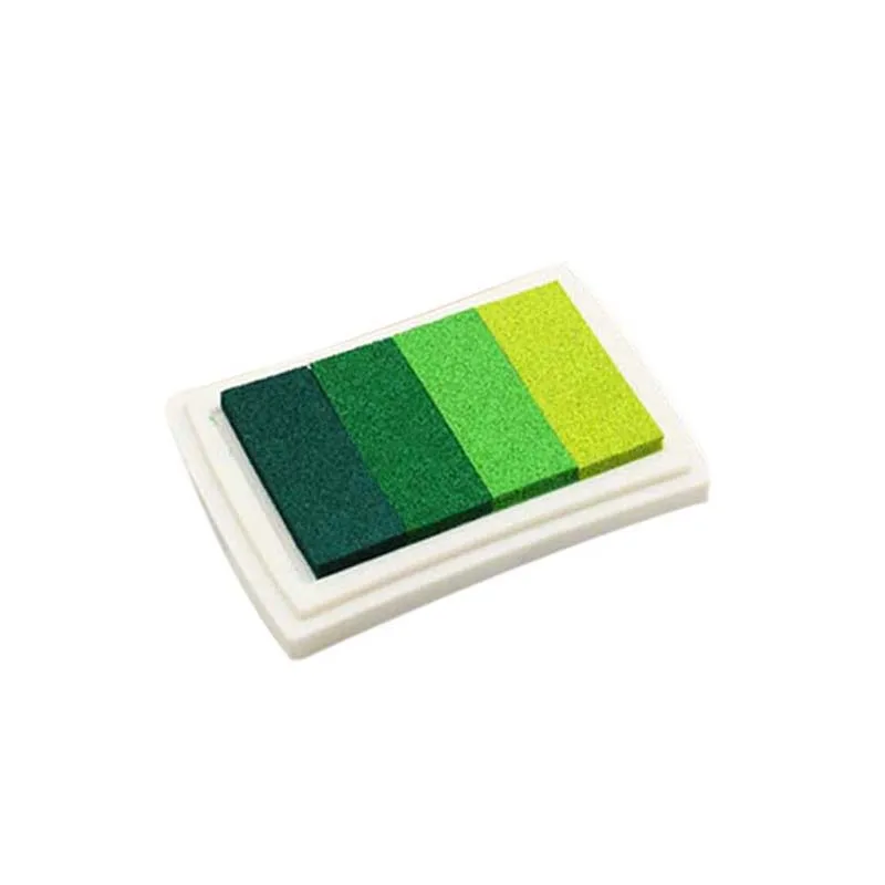

Yellow Purple Green Blue Korean Stationery Wholesale DIY Dedicated Let's Four-Color Gradient Ink / Stamp Pad Office Learning