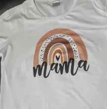 Camisetas a juego de arcoíris para mamá y yo, ropa a la moda para Familia, ropa de arcoíris para abuela y Mini camiseta, trajes bonitos de aspecto familiar, 1 ud.