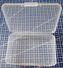 Caja de almacenamiento de agujas de tatuaje transparente, caja de almohadilla recipiente para bastoncillos, maquillaje y algodón, 1 unidad
