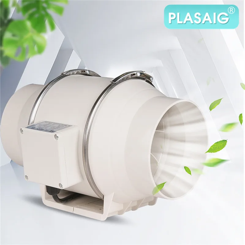 Plasaig 4inch Exhaust Fans Home Low Noise Inline HF 100 Duct Fan