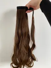 Extensión de cabello de cola de caballo, peluca recta rizada, sintético largo envolvente, cola de poni falsa, rubia, Afro