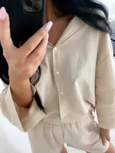 Msfancy-Conjunto de dos piezas de verano para Mujer, conjunto de pantalones cortos de 2021 algodón, camisa holgada Vintage Bohemia, pantalones cortos de cintura alta