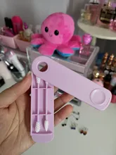 Bastoncillo de algodón reutilizable, limpieza de orejas de doble cabeza, maquillaje, eliminación de cosméticos, herramienta de hisopos de silicona portátil lavable, 2 unids/caja