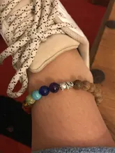 Pulsera elástica para hombres, brazalete de piedra Natural, Ojo de Tigre, 7 Chakras, cuentas de equilibrio de Yoga, pulsera de oración de Buda