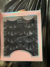 Pestañas tupidas 3d de visón, pestañas largas y gruesas, naturales, maquillaje, 5 pares, 25mm