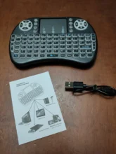 Air-Mouse Touchpad Tv-Box Remote-Control Russian Backlit I8 Mini Wireless-Keyboard Android