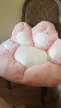 Almohada Kawaii de felpa con forma de pata de gato para niños, cojín de felpa con diseño de Animal para decoración de silla de casa o sofá