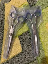 Brainbow-Tijeras para peluquería y estilismo, de 6 pulgadas, elaboradas en acero inoxidable, tijera plana regular y tijera de entresacar