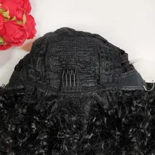 NNZES-peluca Afro rizada para mujeres negras, pelo largo sintético con flequillo, color negro y gris, 14 pulgadas