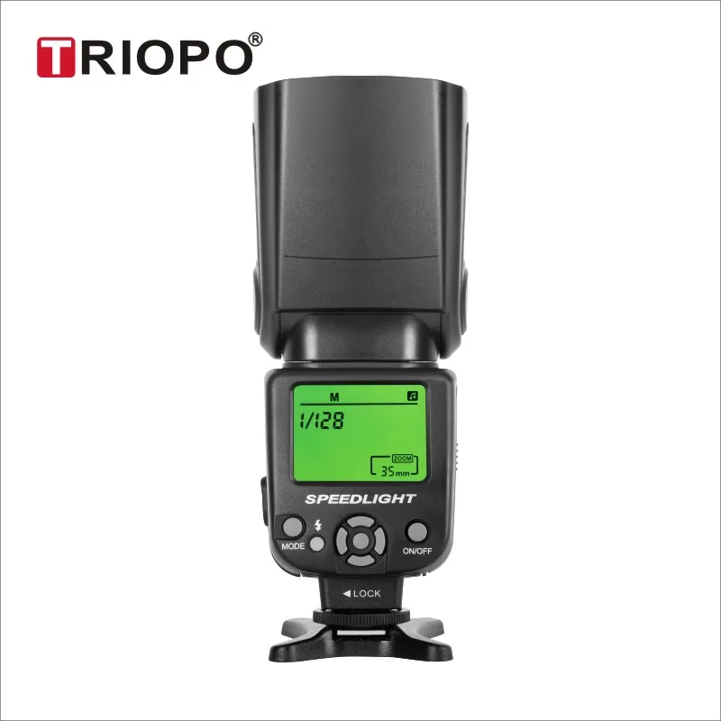Triopo TR-950 Универсальный фотовспышка "Speedlite" для ЖК-дисплея с подсветкой Fujifilm Olympus Nikon Canon 650D 550D 450D 1100D 60D 7D 5D цифровых зеркальных камер