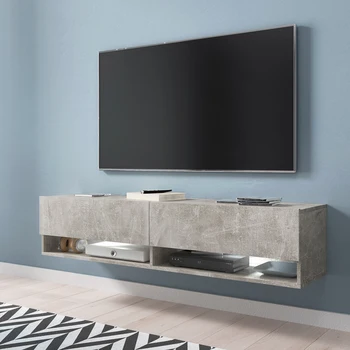 

Selsey WANDER - Modern TV lowdoard / TV Cabinet (140 cm / Concrete Grey, with LED)