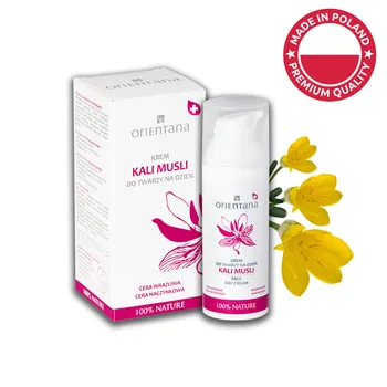 

Orientana 100% Vegan almost 99% Natural KALI MUSLI FACE DAY CREAM for skin redness, irritations, dry skin, sensitive skin, 50ml