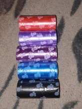 5pc Biodegradable para caca de perro o mascotas bolsa cero residuos perro bolsas Pooper pata perrito basura bolsa de caca dispensador de mascotas productos para perros