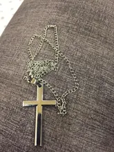 Colgante gótico Vintage con Cruz para hombre y mujer, collar de estilo urbano, cadena inusuales en el cuello, cadenas, joyería Punk