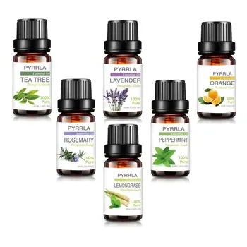 

10ml 6pieces/set with Gift box Pure Essential Oil Humidifier