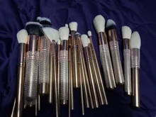 Jessup-Juego de brochas de maquillaje, 6 uds.-30 Uds., polvo dorado/rosa, sombra de ojos, cepillo de base