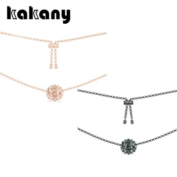 

Kakany 2020 Fashion Glamour Zirconia Premium Adjustable Black Pink Pendant Necklace and Spiked Monaco Luxury Jewelry Gift