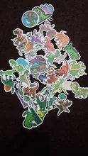 Pegatinas de dinosaurio tiranosaurio único para niños, pegatinas de dibujos animados, carrito de equipaje, pegatinas de grafiti, 50 Uds.