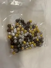 4/6/8/10mm hueco bola de la flor de perlas encantos de Metal aburrido oro bronce plata Chapado en plata filigrana espaciador granos de la fabricación de la joyería Diy