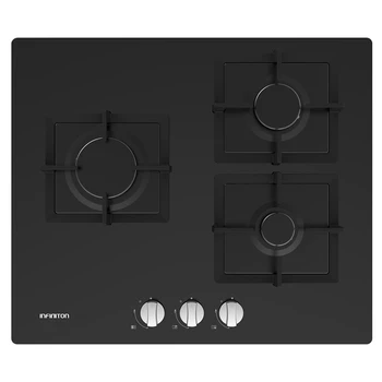

INFINITON GGMCI-315 Gas plate-black tempered glass plate, 3 fires, natural Gas/butane