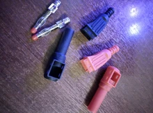 Insulation-Wire Connector Banana-Plug Multimeter-Test Right-Angle Solder-Type Male Red/black