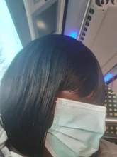Human-Hair-Wigs Bang Bob Wigs No-Lace Angelbella Remy Full-Machine Straight Brazilian