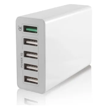 

USB Wall Charger KSIX 5 USB 10a White