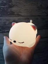 Bedside-Lamp Night-Light Touch-Sensor Remote Bedroom Baby Gift Rechargeable Silicone