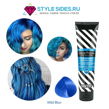 

Hair dye, color Psycho (Wild Blue) blue 150 ml.