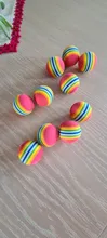 10 Uds EVA colorido pelota juguete para gato juguetes interactivos para gatos jugar a masticar juguete rasguño bola de espuma Natural suministros para entrenamiento de mascotas