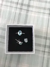 JewelryPalace-anillo de compromiso plata de primera ley y Topacio azul para mujer, sortija, plata esterlina 925, piedra preciosa, 925 anillos de plata esterlina solitario