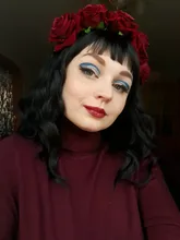 MSIWIGS-Peluca de pelo corto ondulado para mujer, pelo sintético Bob, púrpura, rojo, verde, marrón, azul y negro con explosión para niña