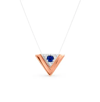 

Sunlight gold necklace with sapphires and diamonds sample 585