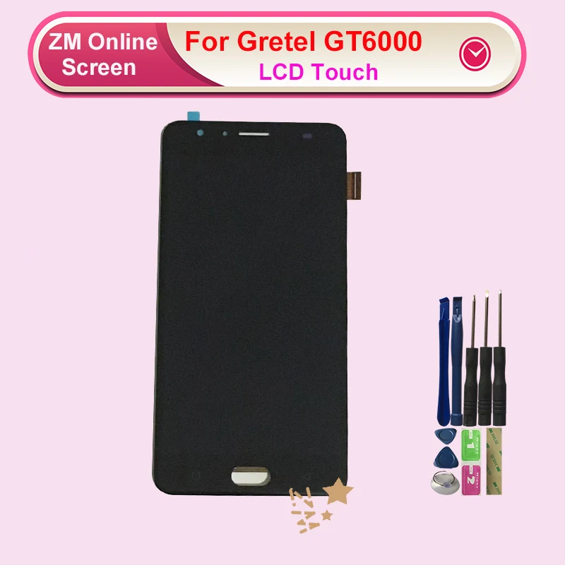 Для Gretel GT6000 ЖК-дисплей с сенсорным экраном протестированный OK дигитайзер сборка Замена с инструментами