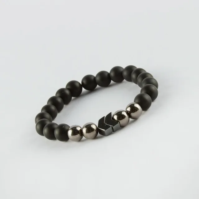 Новый классический черный хромированный кварцевый гематит-матовый Onix браслет из