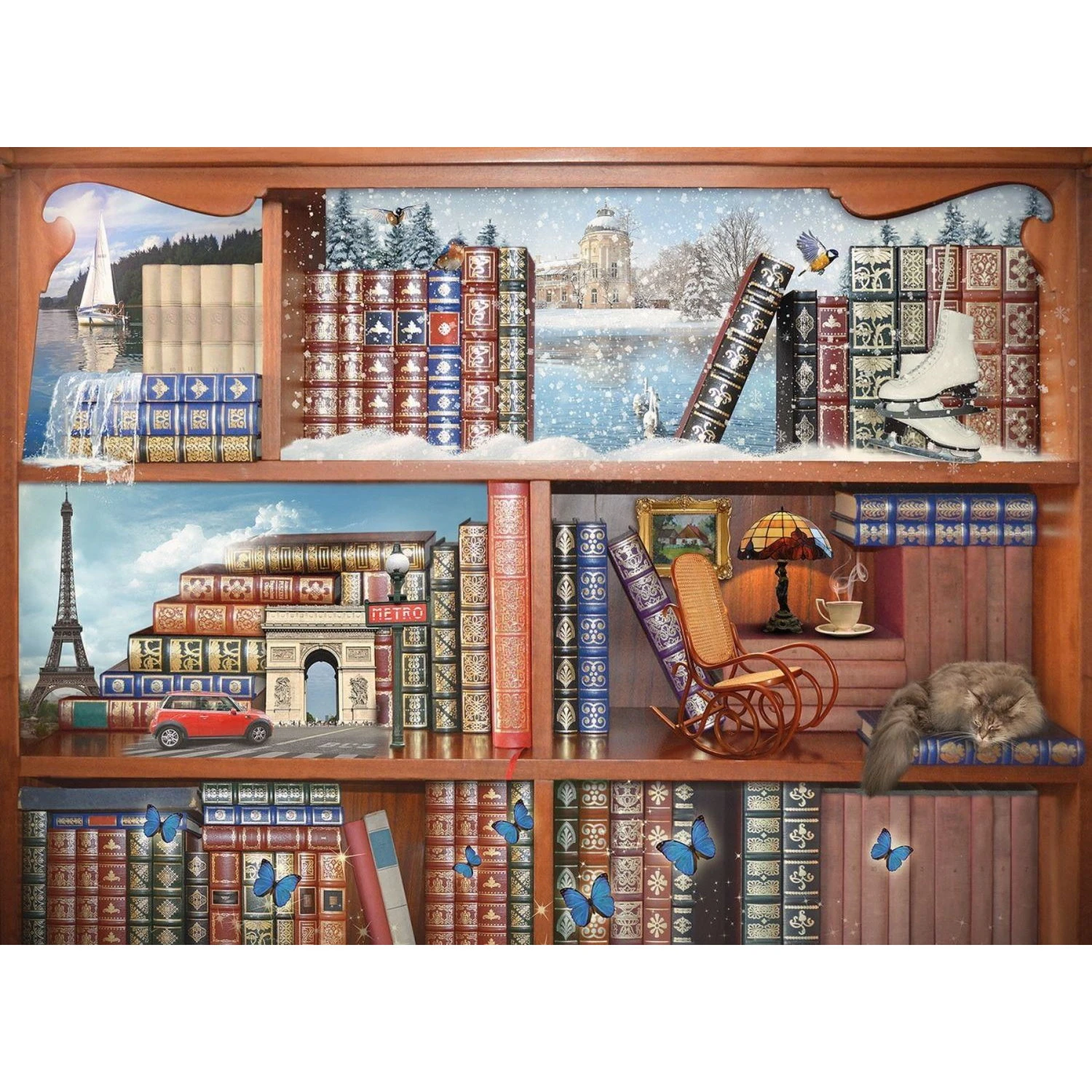 vrek Pence spectrum Nova Puzzel 1000 Stuk Magic Boeken Puzzel Boeken In De Bibliotheek En Kat  Een Fantastische Bibliotheek Werk Jigsaw|Puzzels| - AliExpress